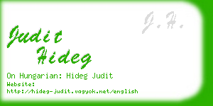 judit hideg business card